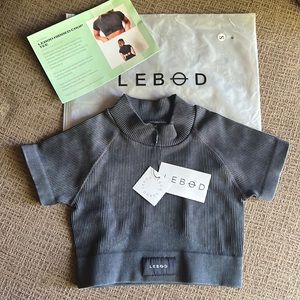 Size small Lebod Ribbed Crop Tee
